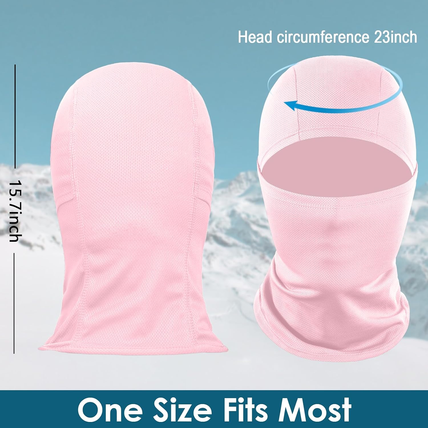 Detalle de Achiou Ski Mask Balaclava, Breathable All-Season Face Cover with SPF >50