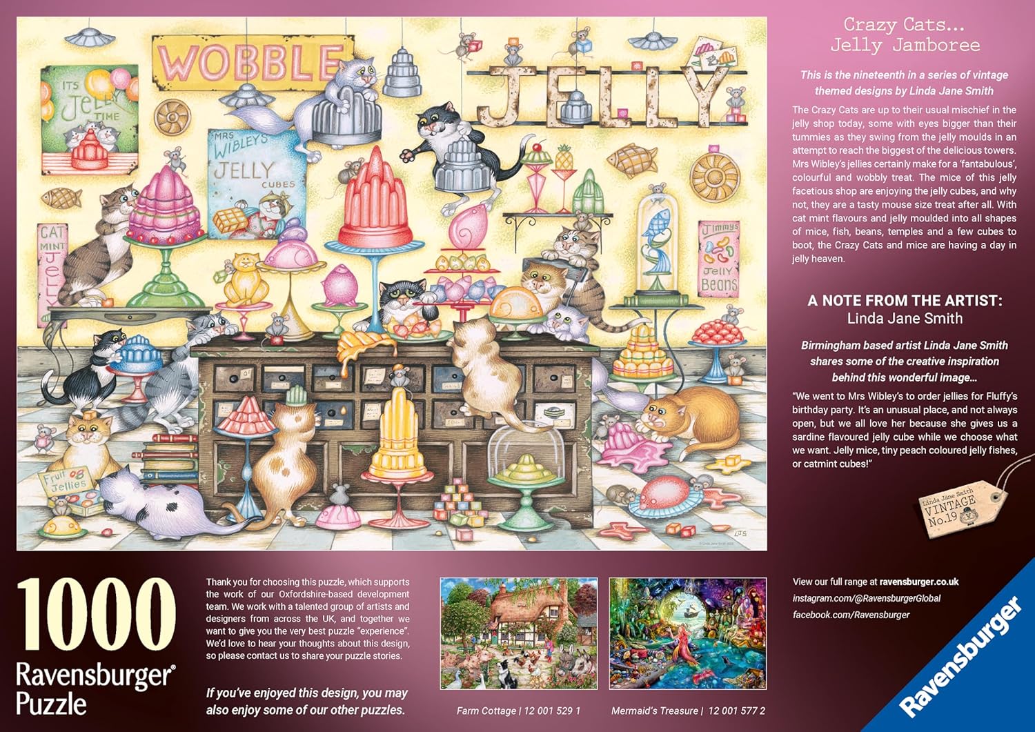 Thumbnail 5 de Ravensburger Crazy Cat’s: Jelly Jamboree 1000-piece jigsaw puzzle (70 x 50cm) for ages 12+