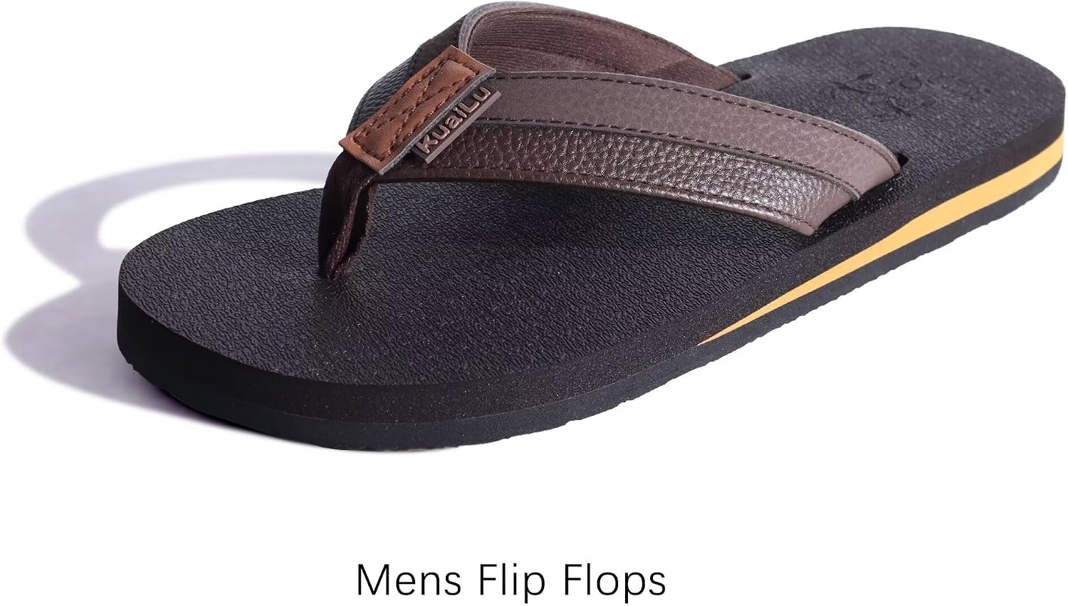 Thumbnail 6 de KuaiLu Men's Yoga Mat Leather Flip Flops with Arch Support