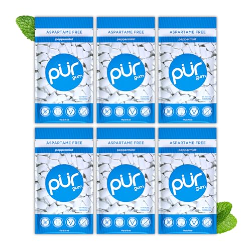 Detalle de PUR Gum Chicle peppermint 55 piezas 🍬