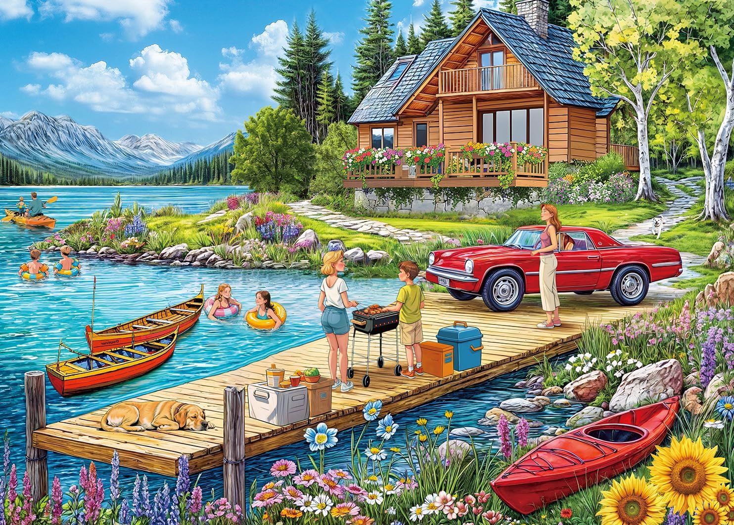 Detalle de Puzzle 1000 Teile für Erwachsene – Klassisches Lernspiel, 70 × 50 cm, ideale Dekoration