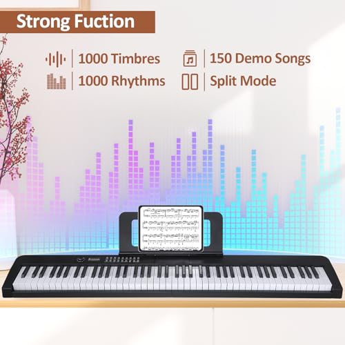 Detalle 2 de Dgddhjt Klaviertastatur mit 88 Tasten – Digitalpiano für Anfänger