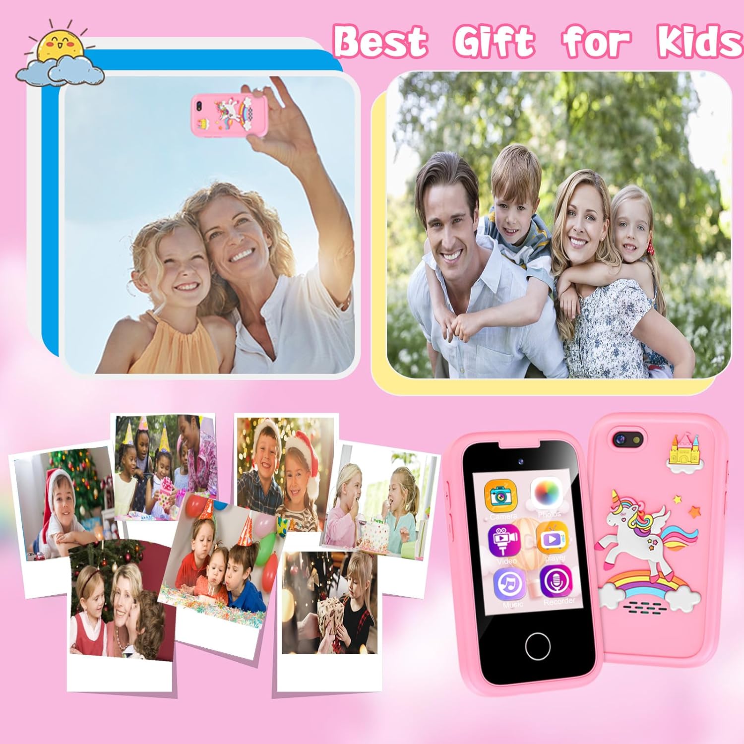 Thumbnail 6 de WEOLULI PH05 Kids Toy Phone with Camera, Learning Games, and Music