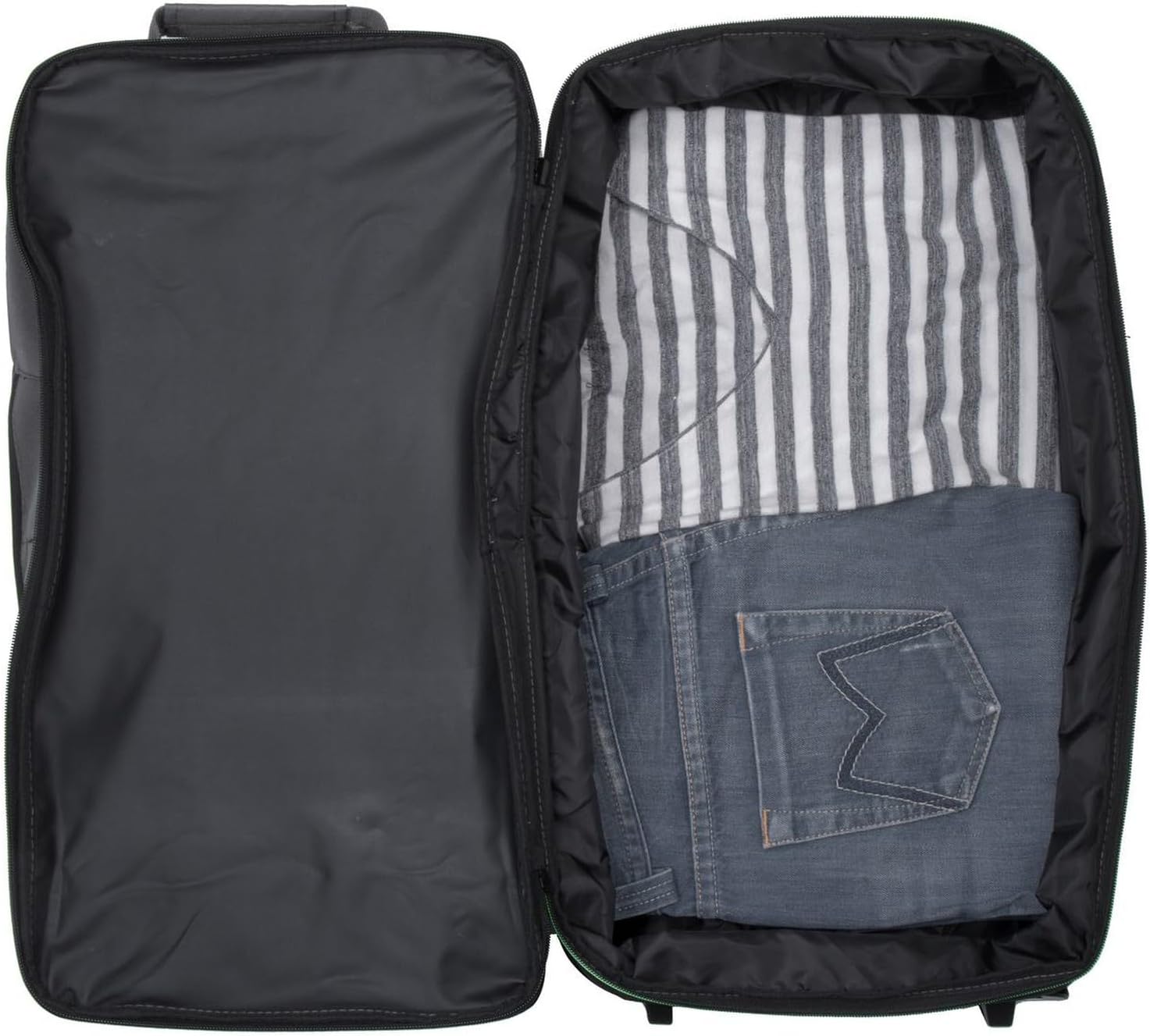 Detalle de Travelite Basics Trolley Reisetasche mit Rollen mittelgroß – erweiterbar, 55 cm, 51–64 L