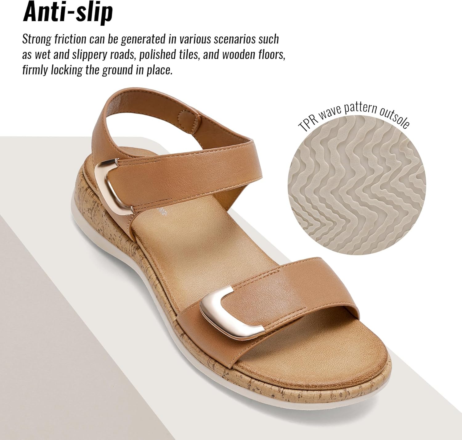 Thumbnail 3 de Littleplum Damen Sandalen Sommer Flach Sandalette – Bequeme Freizeit-Sandalen