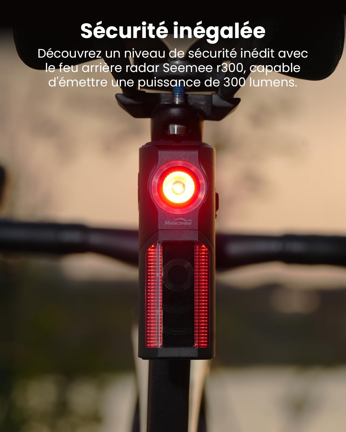 Thumbnail 2 de MagicShine SEEMEE R300 : feu arrière intelligent à LED haute puissance, 270° et IPX6