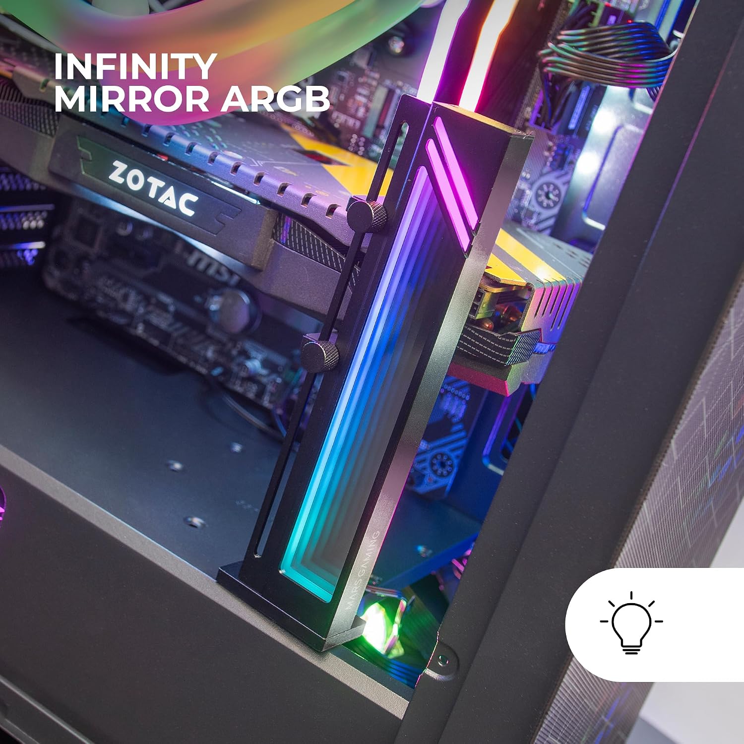 Thumbnail 1 de Mars Gaming MCA-GCB – wspornik karty graficznej z ARGB Infinity Mirror