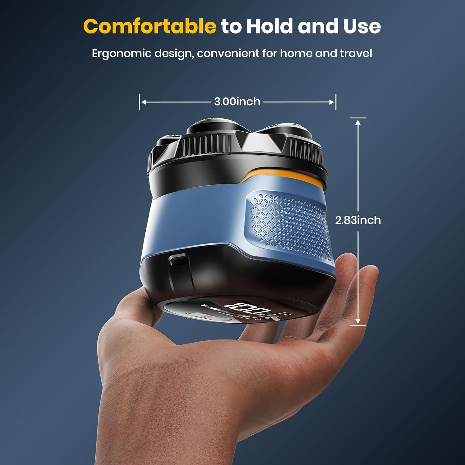 Detalle de TLMUSE Head Shaver for Men with Magnetic Detachable Head, IPX7 Wet/Dry Shaving and LED Display