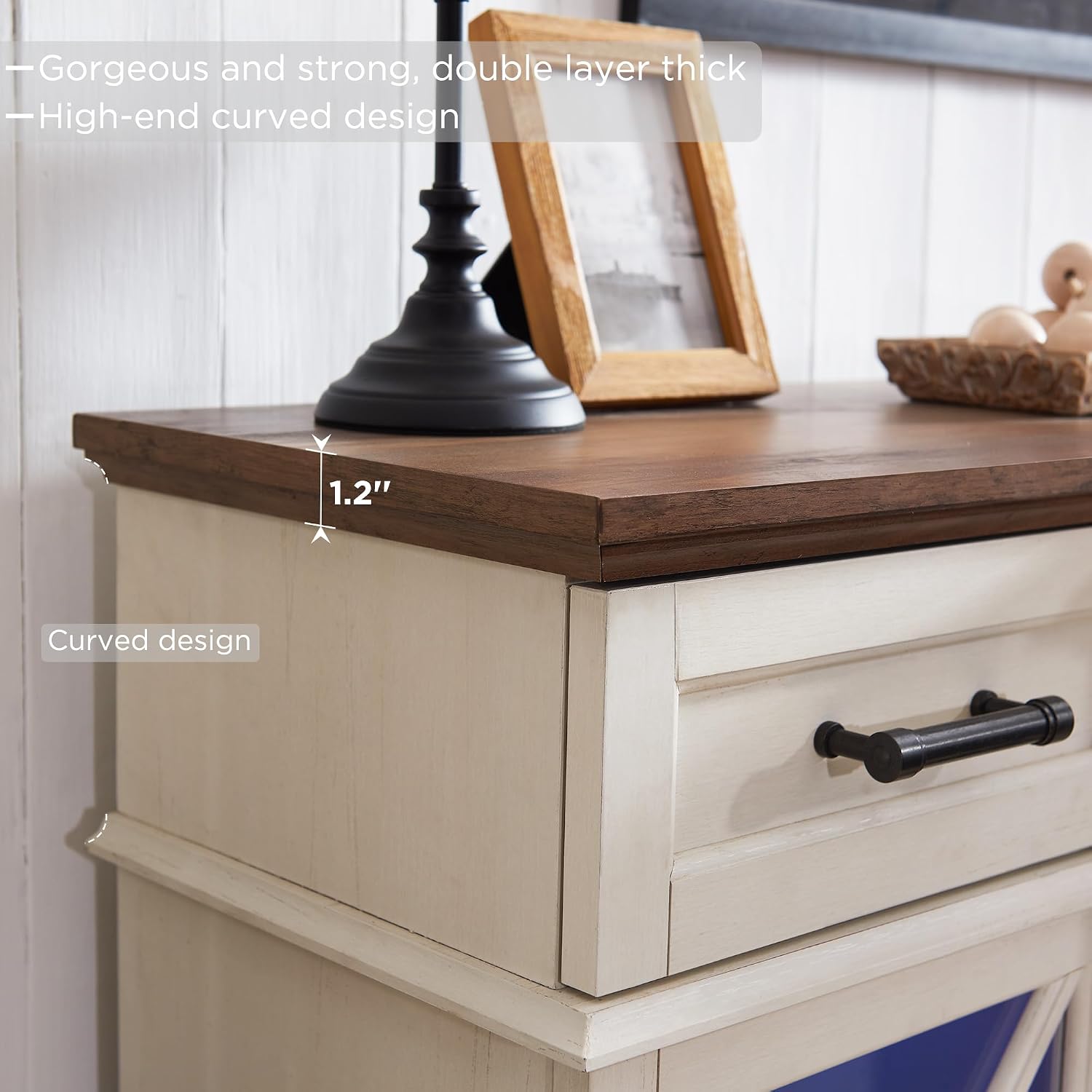 Detalle 1 de OKD Electric Fireplace TV Stand with 36-Inch Fireplace