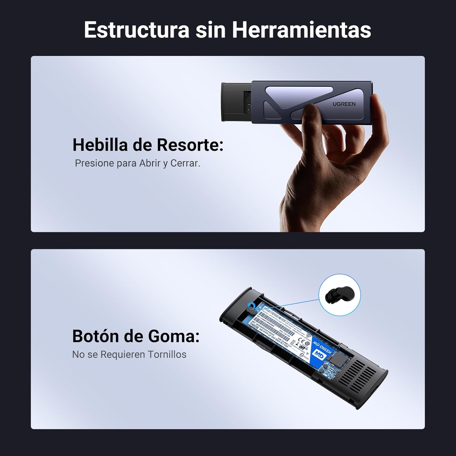 Thumbnail 4 de UGREEN Carcasa M.2 NVMe SSD con USB C 10Gbps 🚀