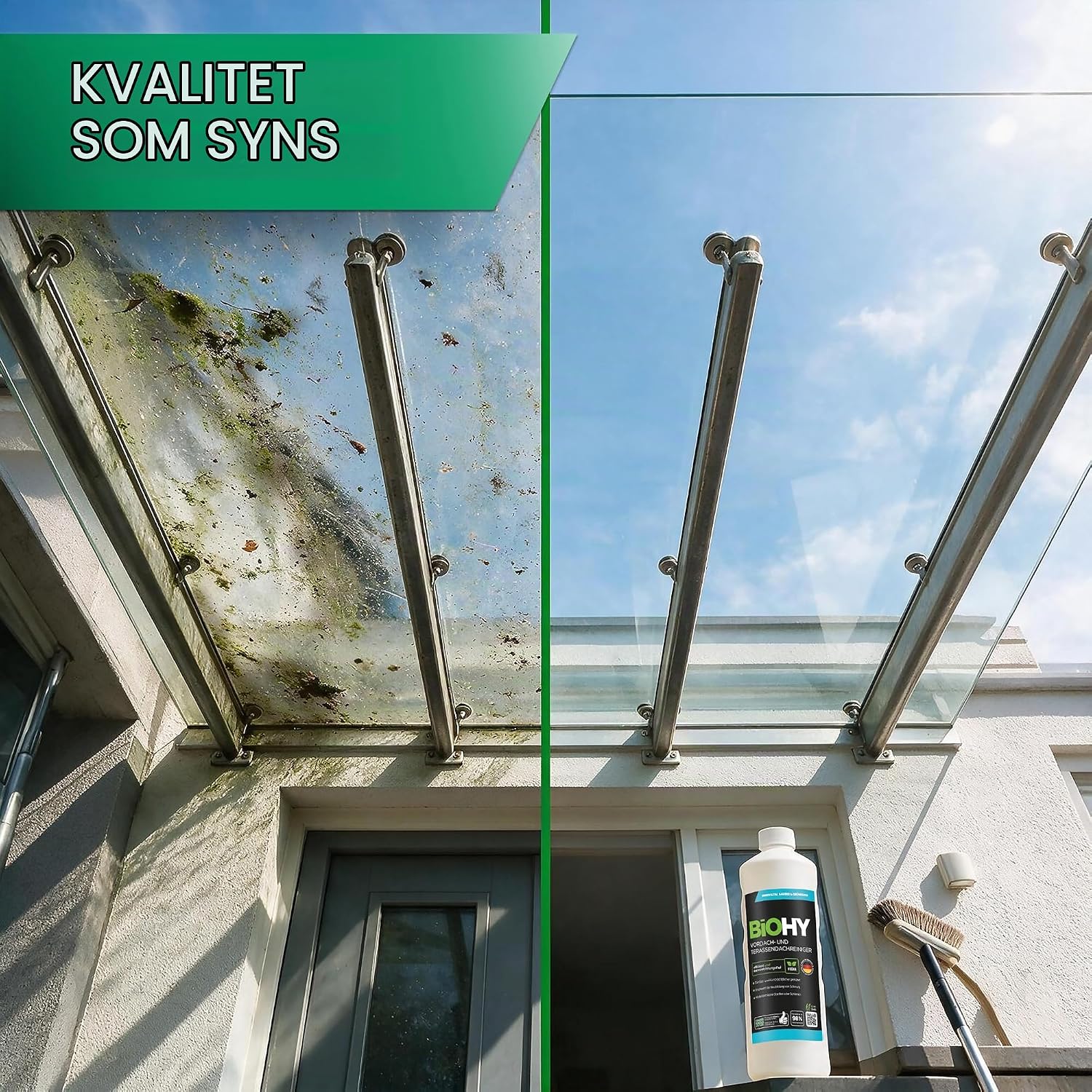 Detalle 2 de BIOHY Terrasstak- och förtakrengöring, koncentrat 1 l för glas och plast