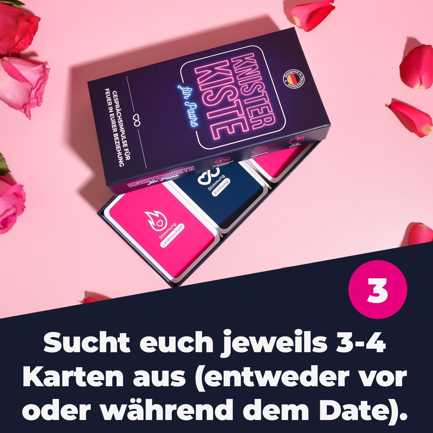 Detalle 2 de ATM Gaming KNISTERKISTE – Für Paare: 180 Fragen, Aktionen & Lose als Liebesgeschenk