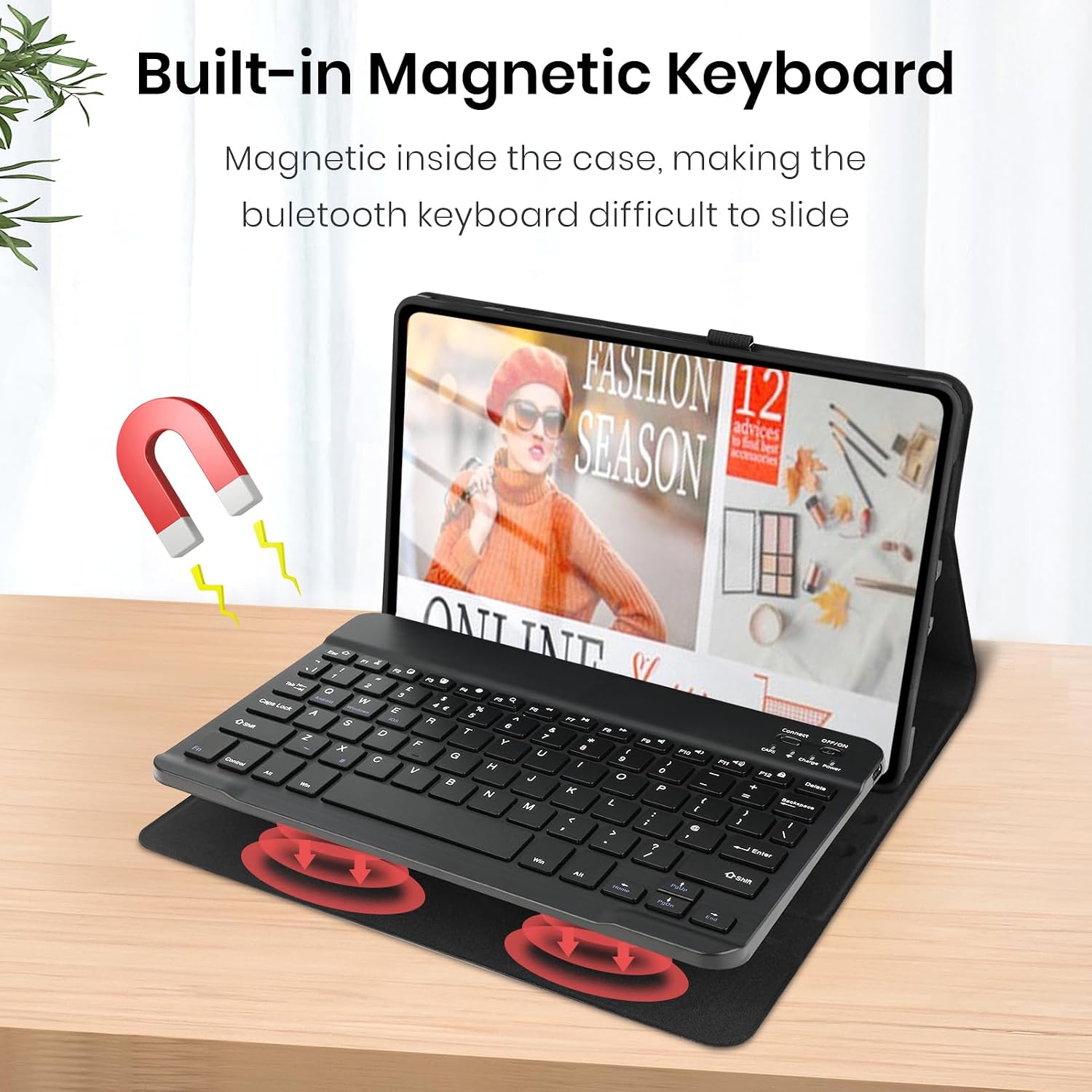 Detalle 1 de KTOITION Lenovo Idea Tab 11 2025 Keyboard Case, Detachable UK QWERTY