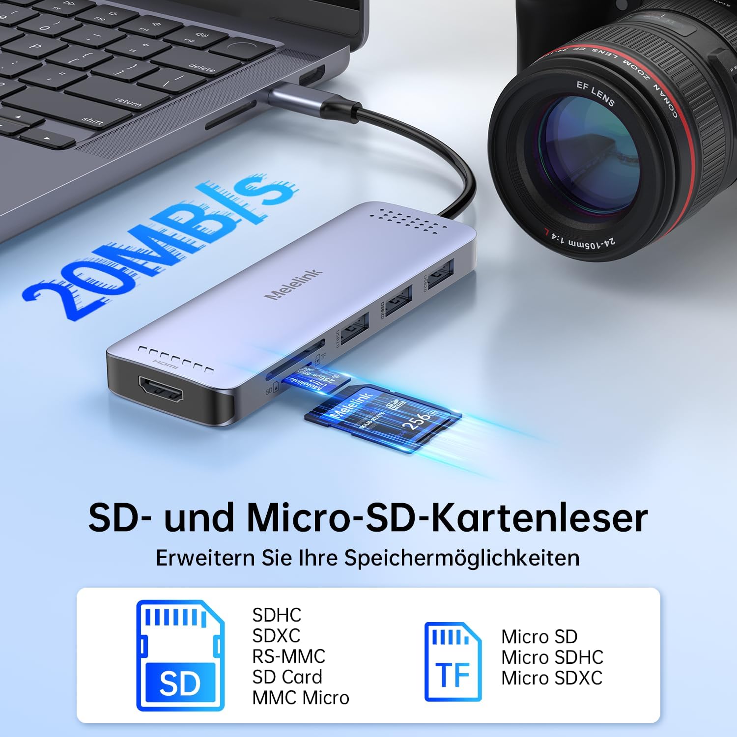 Thumbnail 6 de Melelink USB-C Hub 10 in 1 für MacBook