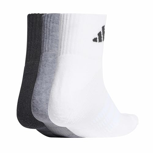 Thumbnail 2 de Adidas Unisex Cushioned Sportswear Knöchelsocken 3er-Pack – medium grey heather/weiß/schwarz, Größe 48-51