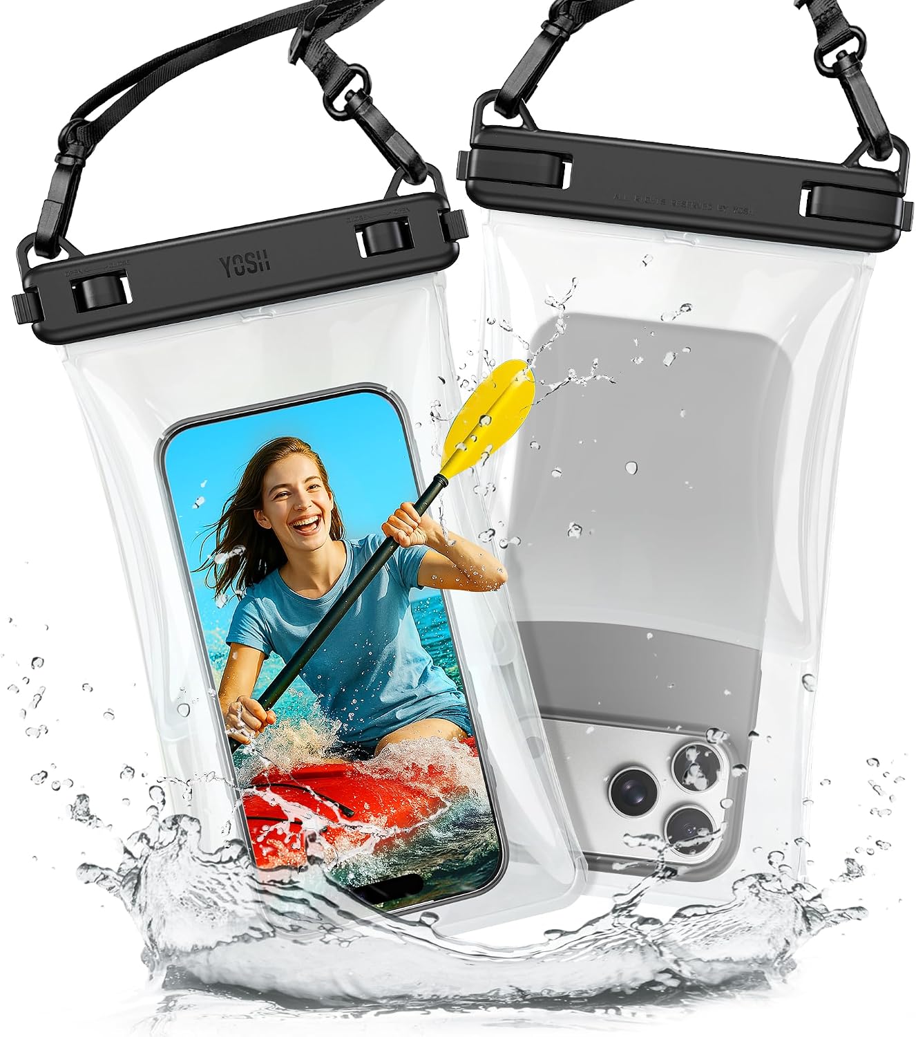 Detalle de YOSH Galleggiante Custodia Impermeabile per Smartphone – 3D senza cuciture, IPX8, fino a 7,5