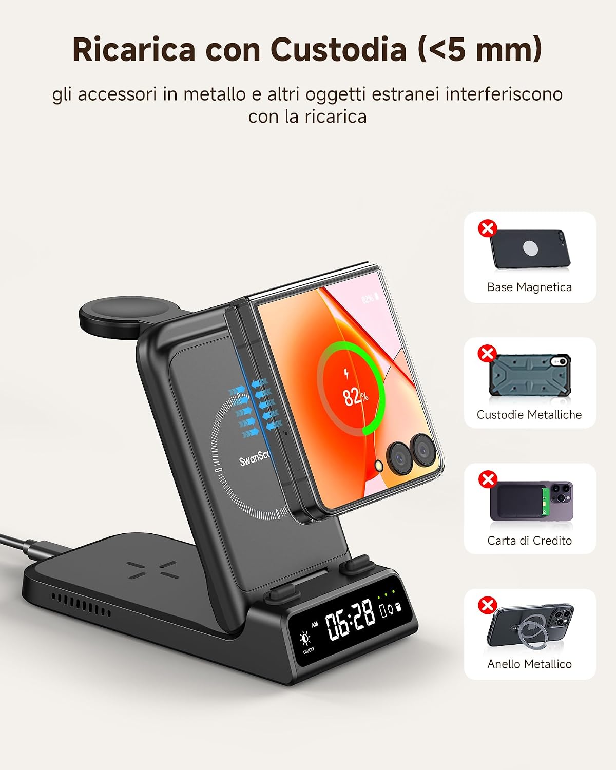 Thumbnail 5 de SwanScout 703F Caricatore wireless 3 in 1