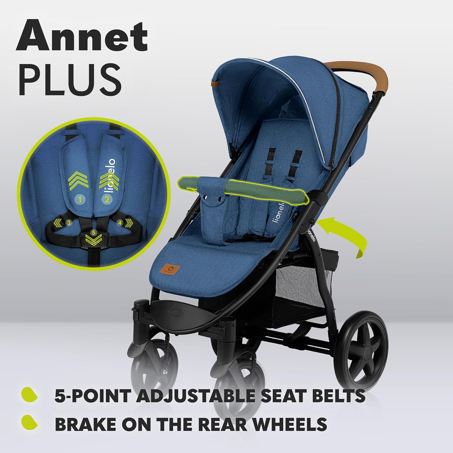Thumbnail 3 de LIONELO Annet Plus Pushchair: All‑Terrain Comfort from Birth to 22 kg