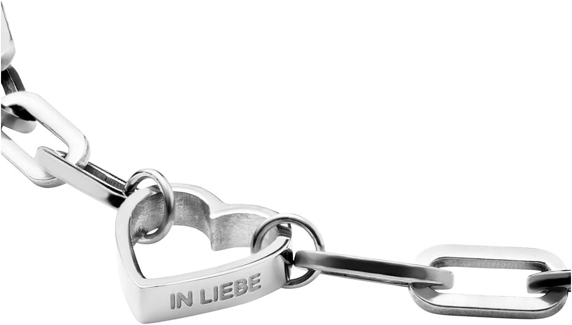 Detalle de LIEBESKIND BERLIN Herz-Schmuck: Edelstahl-Armband mit Herzanhänger – Damen, farbige Ausführungen
