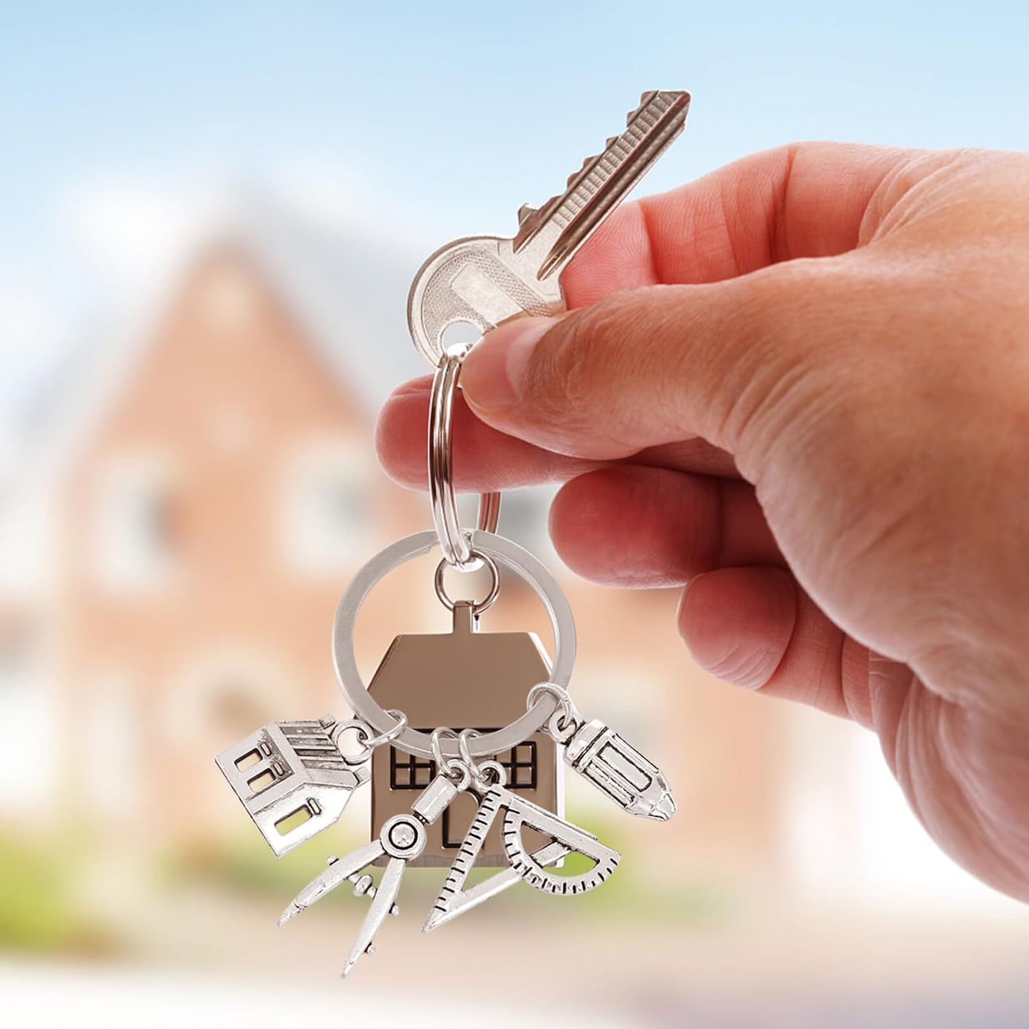 Detalle de Porte-clé Créatif en alliage de zinc – Accessoire élégant pour clés de maison