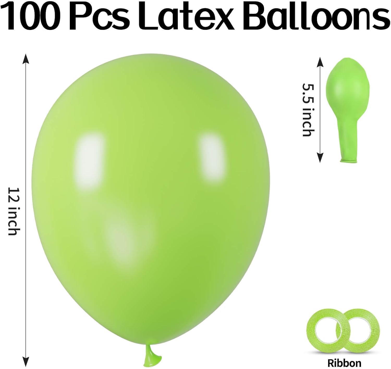 Detalle de Lime Green Balloons, 12-Inch