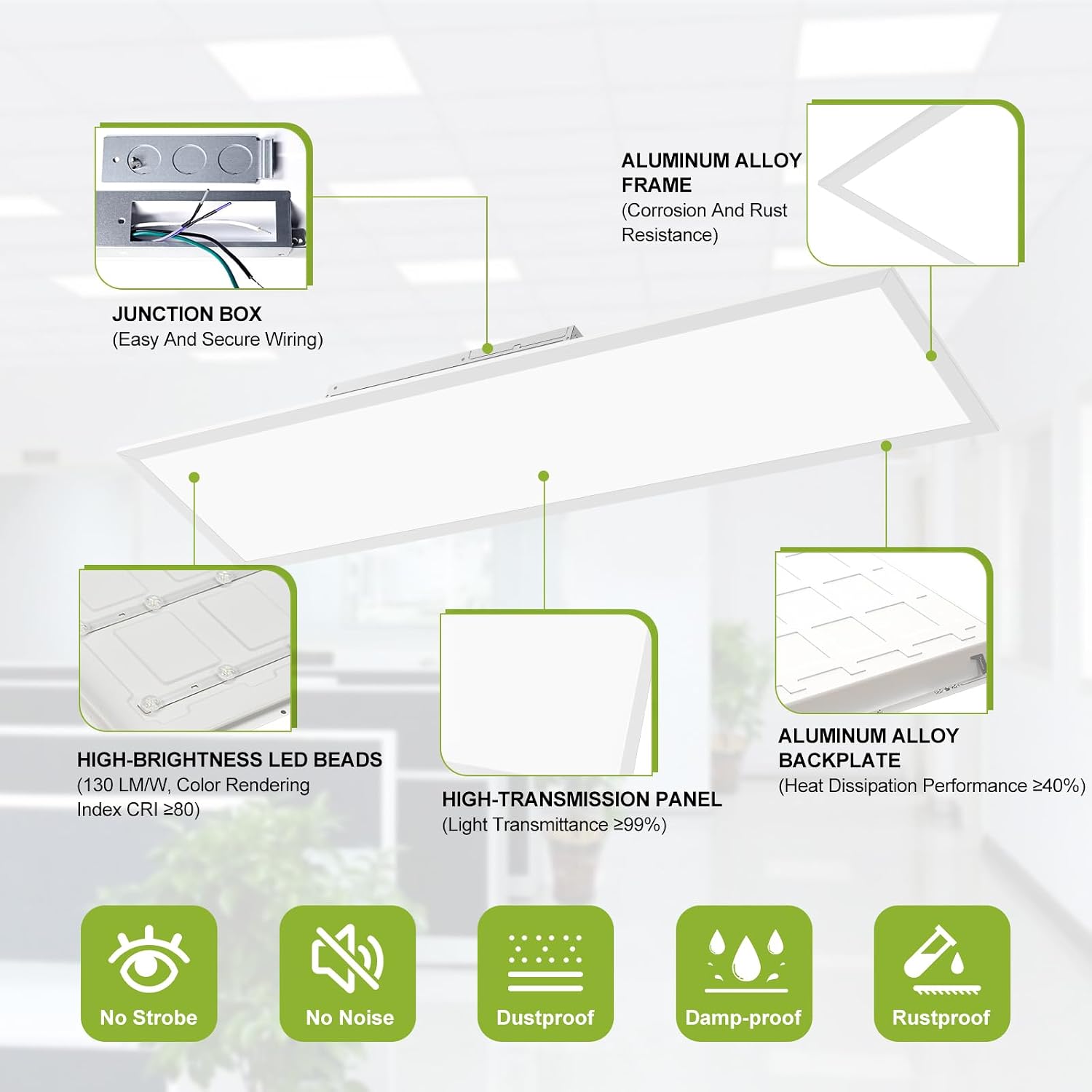 Detalle de YXL LED flat panel light 1x4