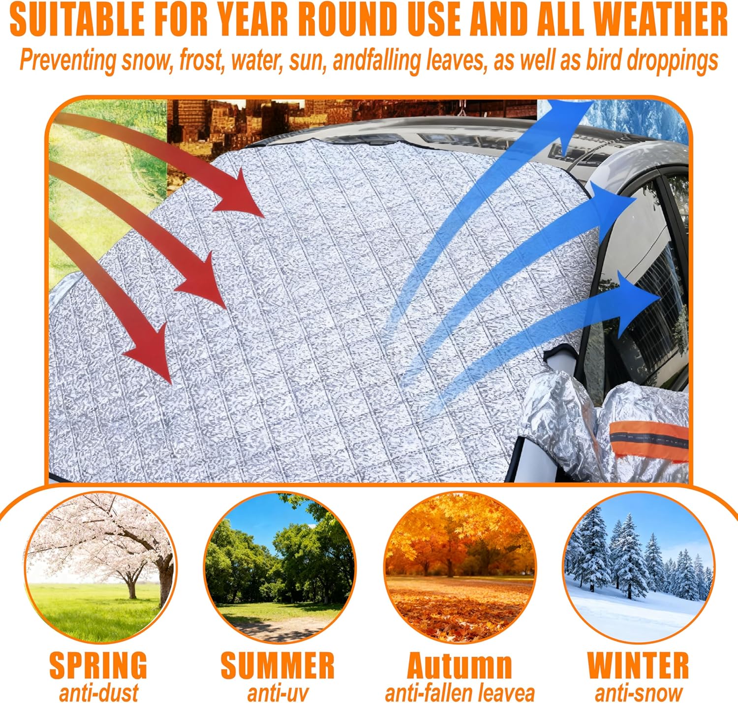 Thumbnail 5 de HuaCommerce Windscreen Cover 145x110cm