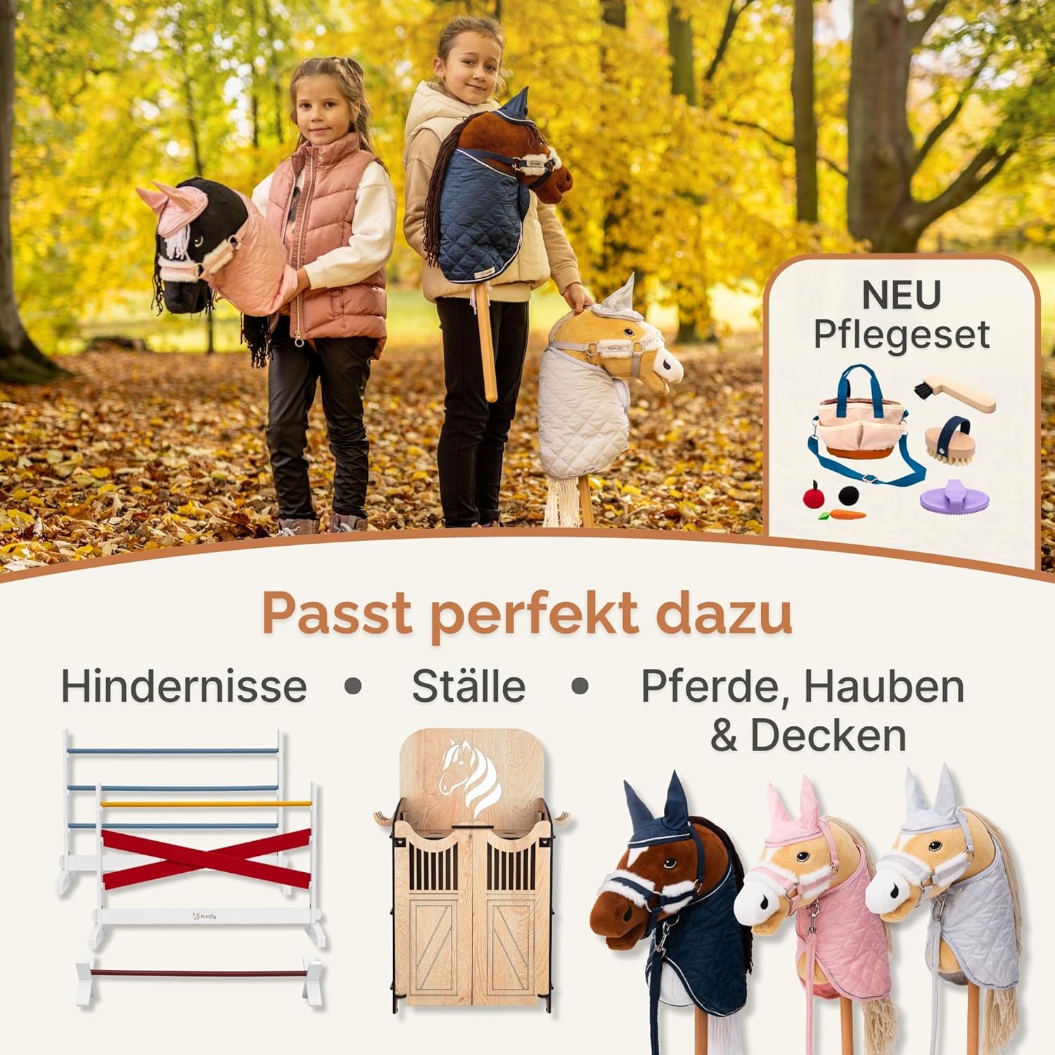 Thumbnail 5 de Hoofly Fliegenhaube Pink für Hobby Horse 🎠