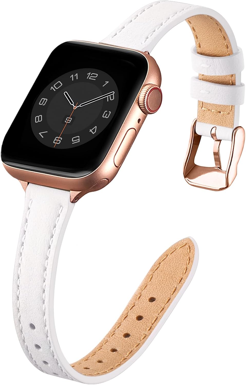 Detalle de SUNFWR Slim Leather Strap for Apple Watch 41mm