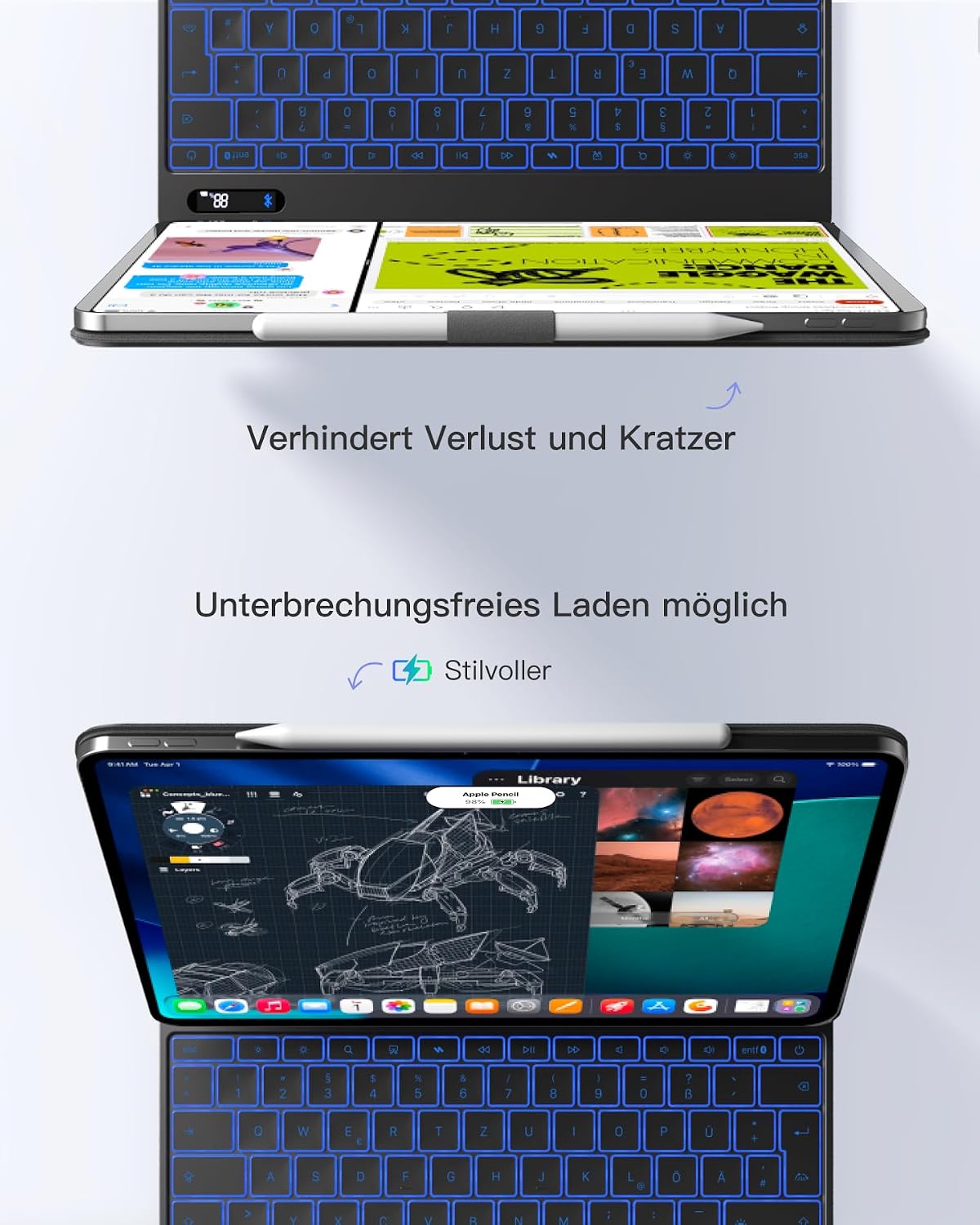 Thumbnail 5 de Inateck NeoMagic Magnetische Tastatur 13 Zoll