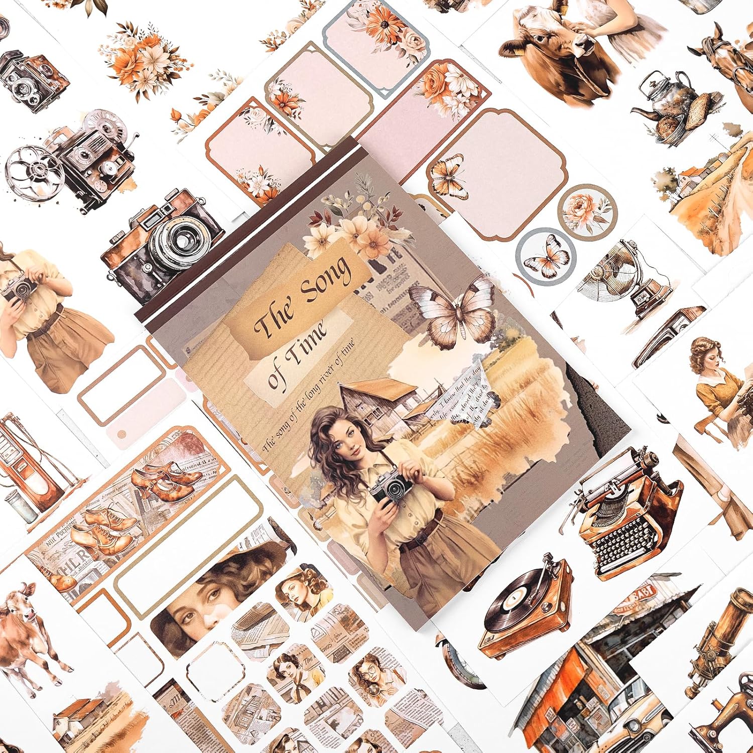 Thumbnail 6 de Vintage Frauen Scrapbook Sticker 20 Blätter ✂️