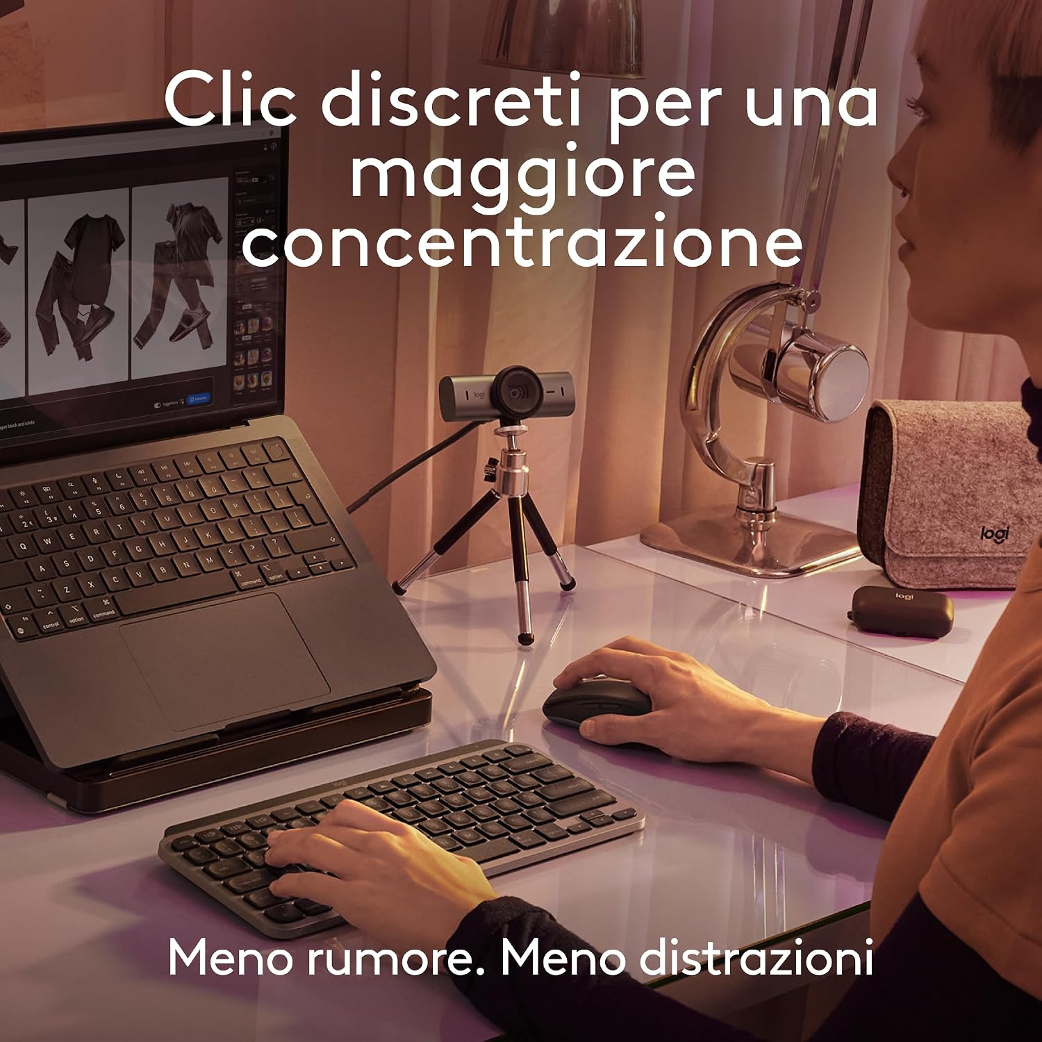 Detalle 2 de Logitech MX Anywhere 3S for Mac (Space Gray) mouse wireless Bluetooth compatto per Mac