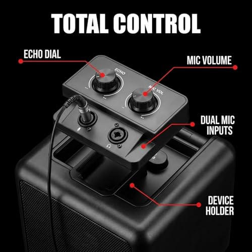 Thumbnail 6 de RockJam singcube: Máquina de Karaoke Bluetooth con 2 micrófonos y luces LED