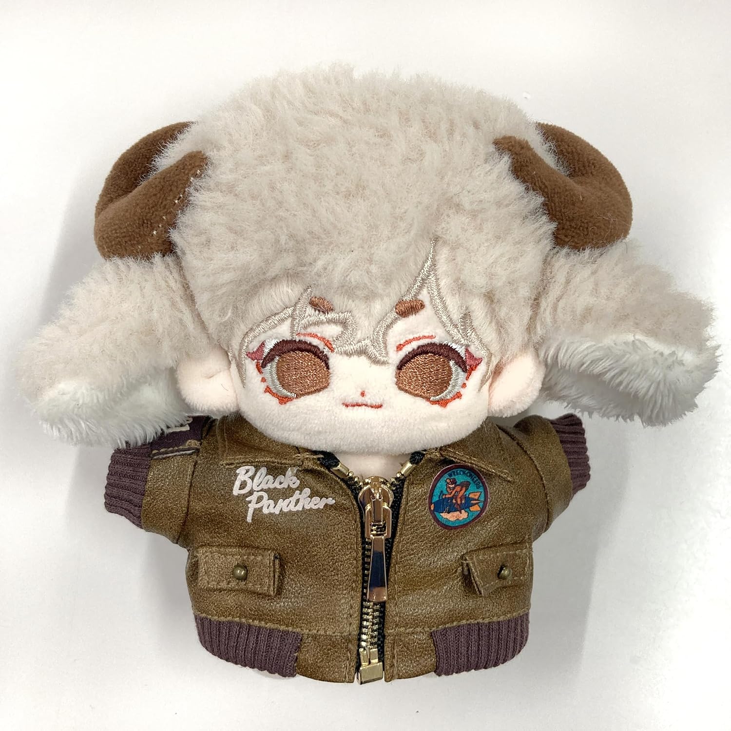Detalle de ぬいぐるみ用ヴィンテージ風革ジャンデザイン 10~15cm対応のスタジャン風ぬい服