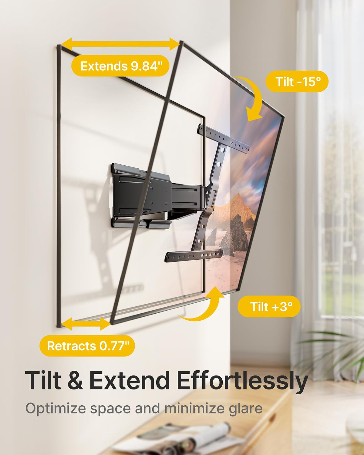 Detalle de monTEK 0.77" Ultra Slim TV Wall Mount for 43-90 Inch TVs