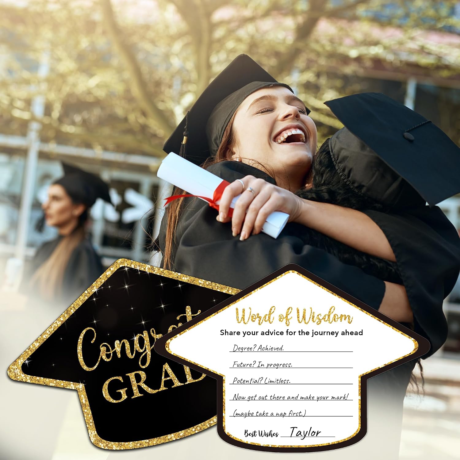 Detalle 2 de BHTPNG Graduation Advice Cards, 4x6-Inch