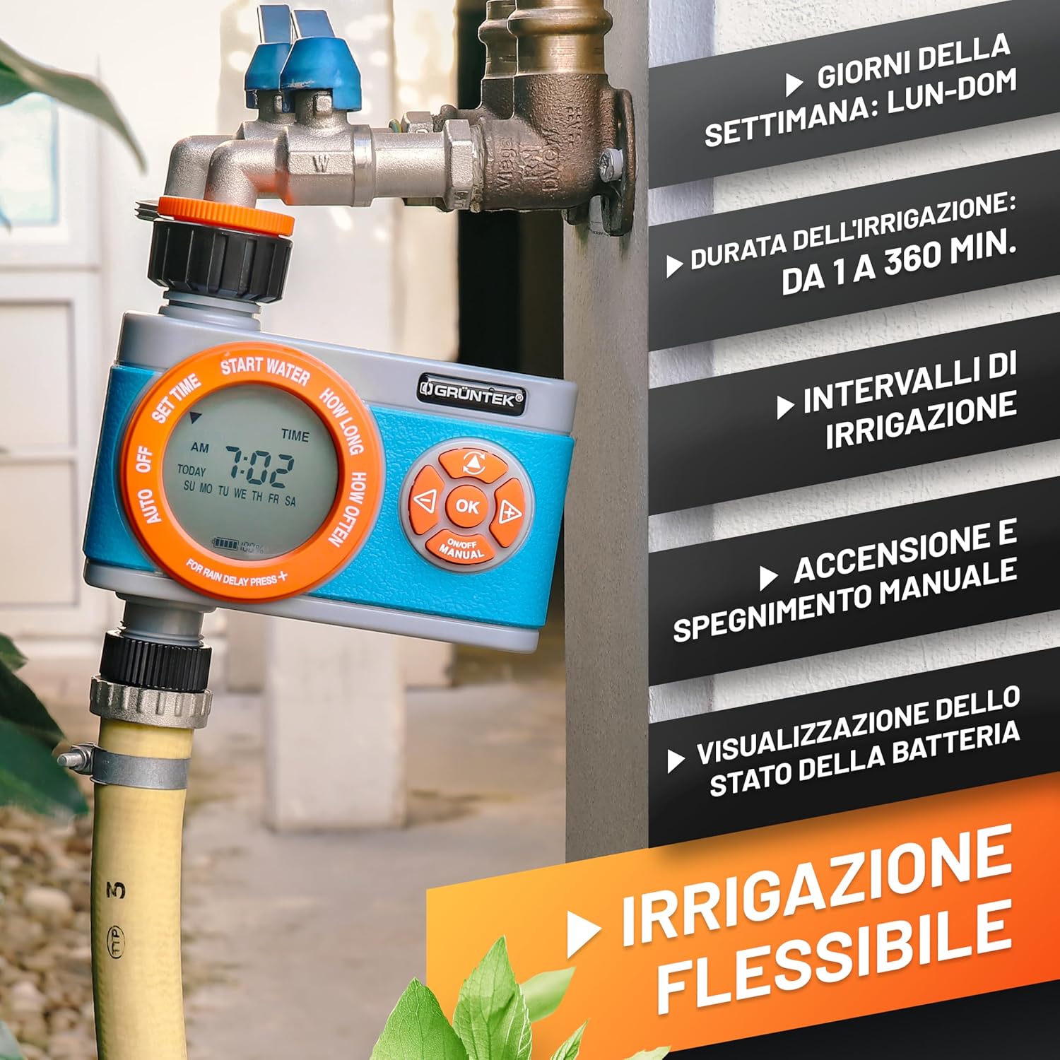Thumbnail 4 de GRÜNTEK Centralina per irrigazione (Timer Automa…) – Controllo preciso dell’irrigazione domestica