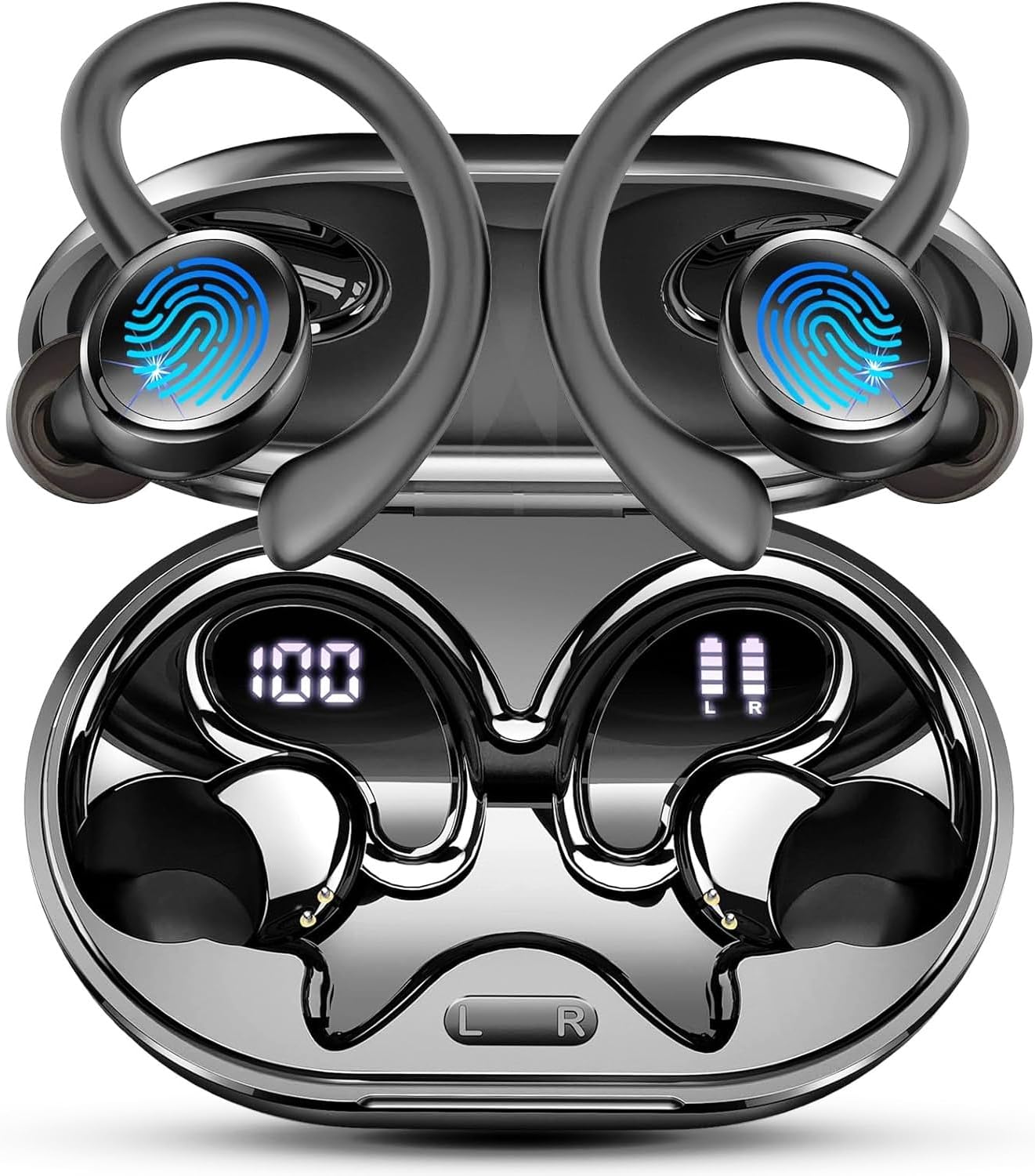 Detalle de Auriculares Inalámbricos Bluetooth 5.4 Matast HiFi Estéreo: Diseño ergonómico, pensados para deporte