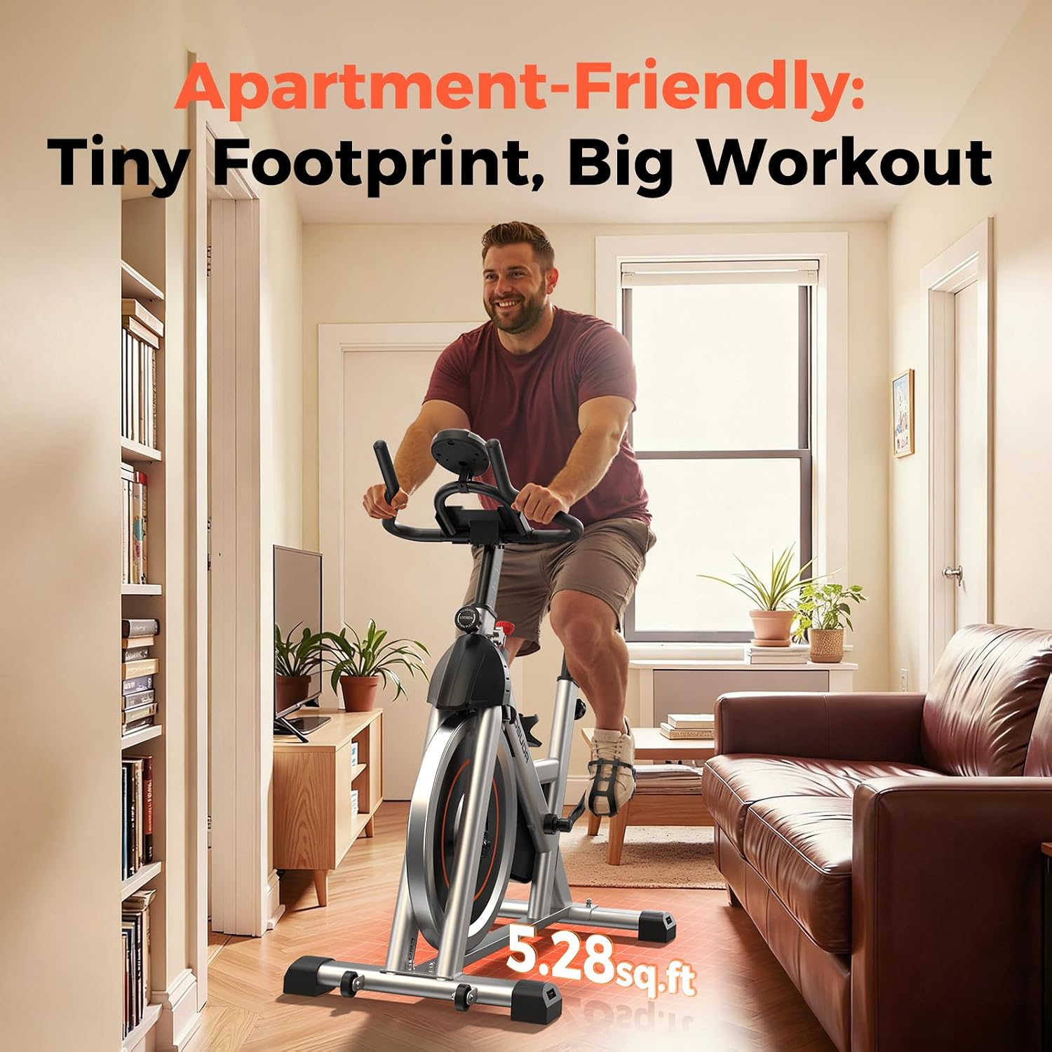 Detalle de YOSUDA Exercise Bike: Magnetic Indoor Cycling with Exclusive App, 300 lb Capacity