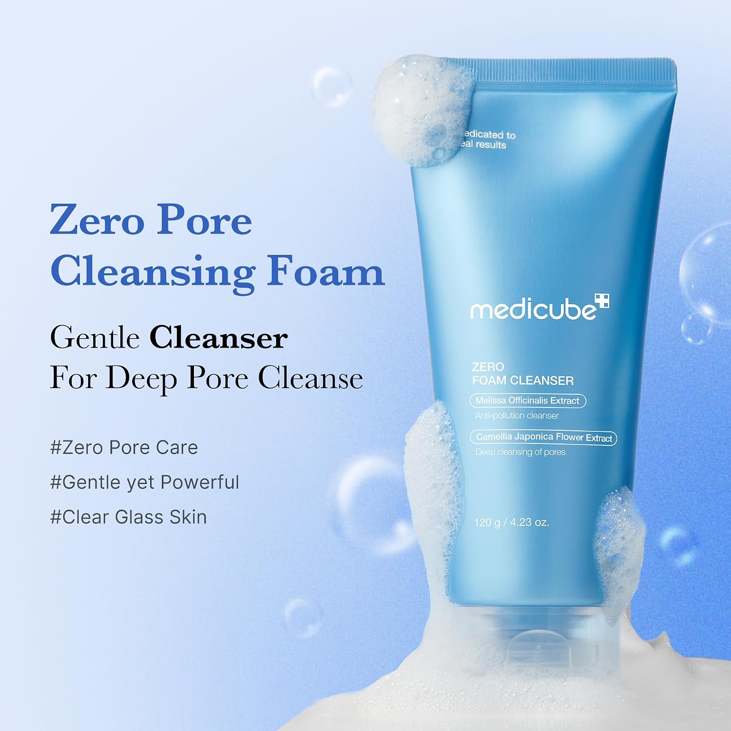 Detalle de medicube Zero Foam Cleanser 120 g – milde Reinigung in Schaumform