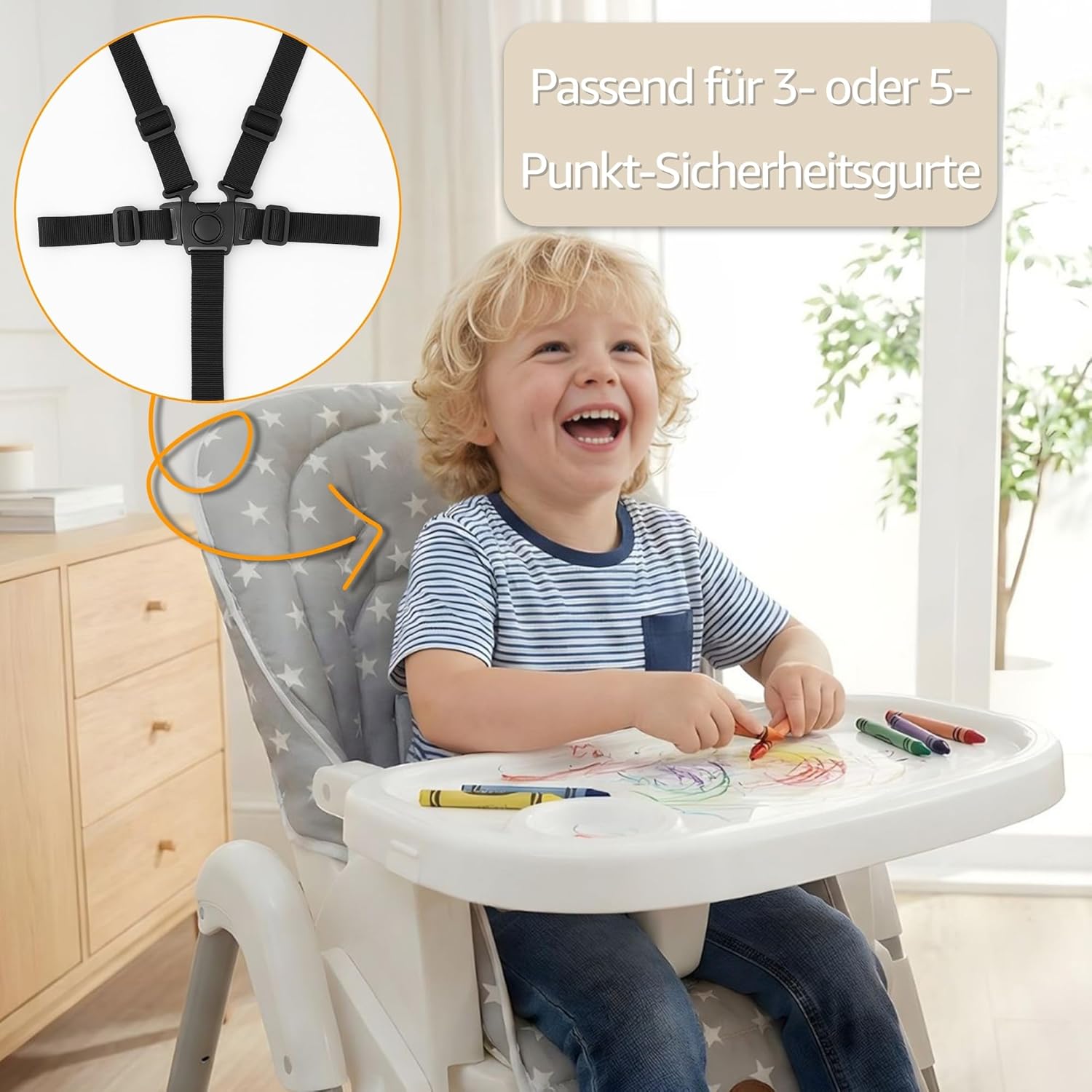 Thumbnail 2 de Sitzverkleinerer für Hochstuhl – Baby-Sitzkissen als Stuhlauflage mit Oeko-Tex Zertifikat