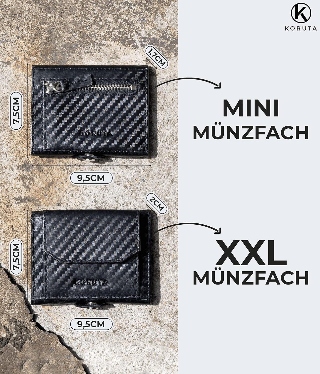 Thumbnail 4 de KORUTA Slim Wallet mit RFID Schutz, 9,5 cm