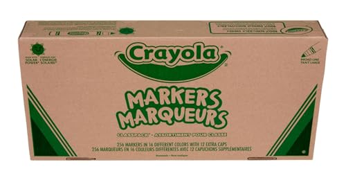Detalle de Crayola Broad Line Markers Classpack (256 Ct): Bulk Classroom Markers for Schools