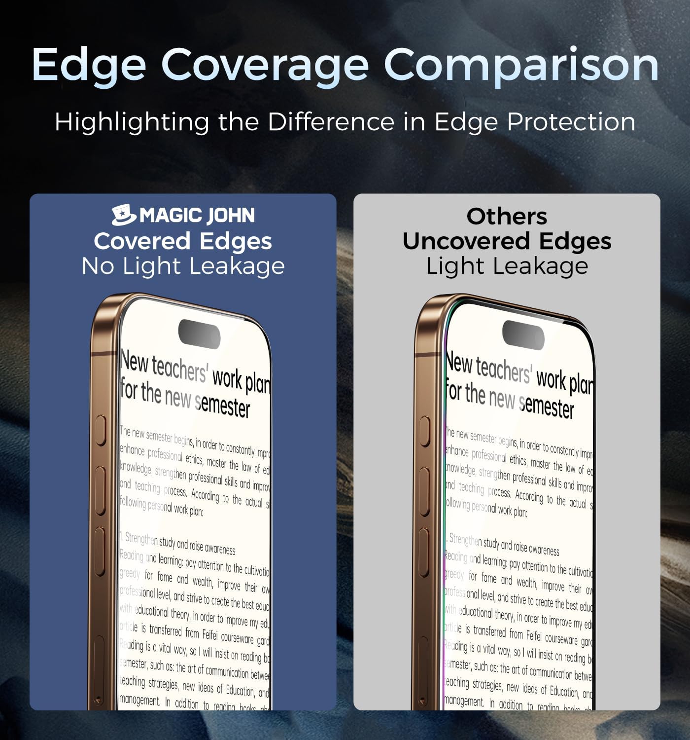 Detalle de Magic John 3rd Gen 6.9-inch iPhone 16 Pro Max Screen Protector (2 Pack) — HD Clear, Shatterproof Tempered Glass