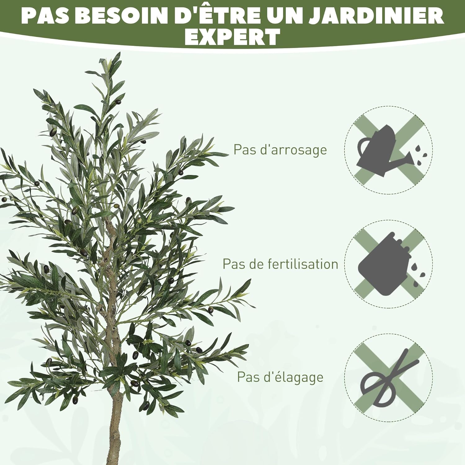 Thumbnail 5 de HOMCOM Olivier Artificiel 180 cm