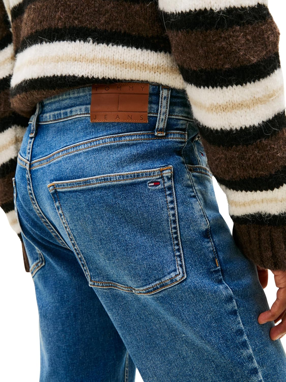 Detalle de Tommy Jeans Men’s Scanton Slim Fit Jeans – stretch denim with five-pocket everyday comfort