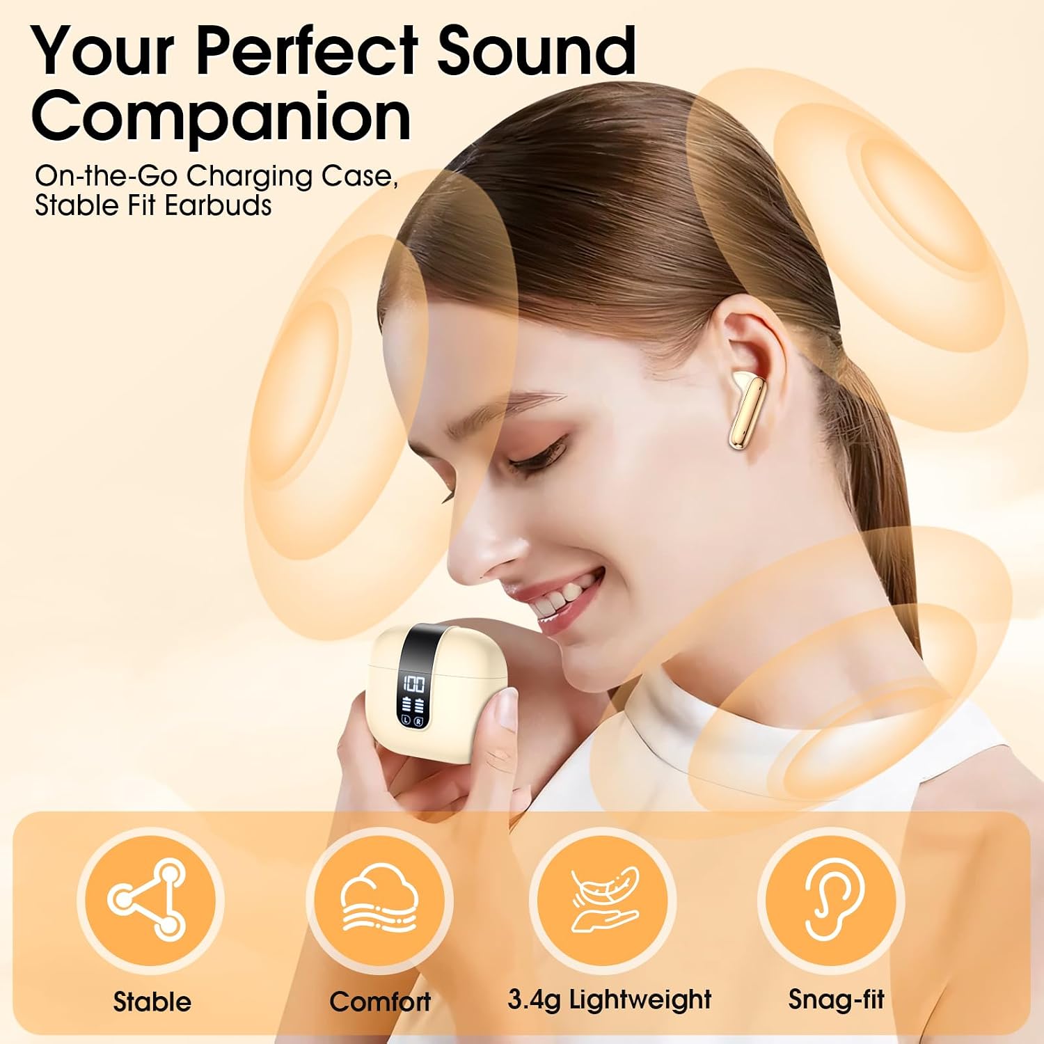 Detalle de Bluetooth Kopfhörer 2026: Kabellose In-Ear mit ENC, IP67 und 6 Mikrofonen