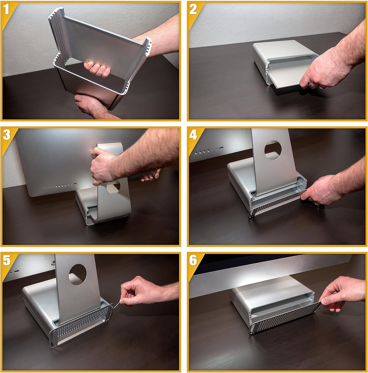Thumbnail 5 de RICOO Supporto MTS-03 Rialzo per PC all-in-one 21–27" monitor 53–69 cm, base regolabile e alluminio