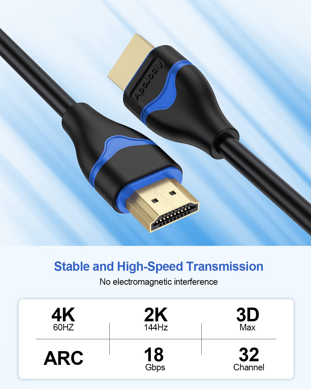 Thumbnail 2 de 4K HDMI Cables 6FT 5-Pack: High-Speed HDMI 2.0 Cable for 4K60, 2K144, HDR & ARC