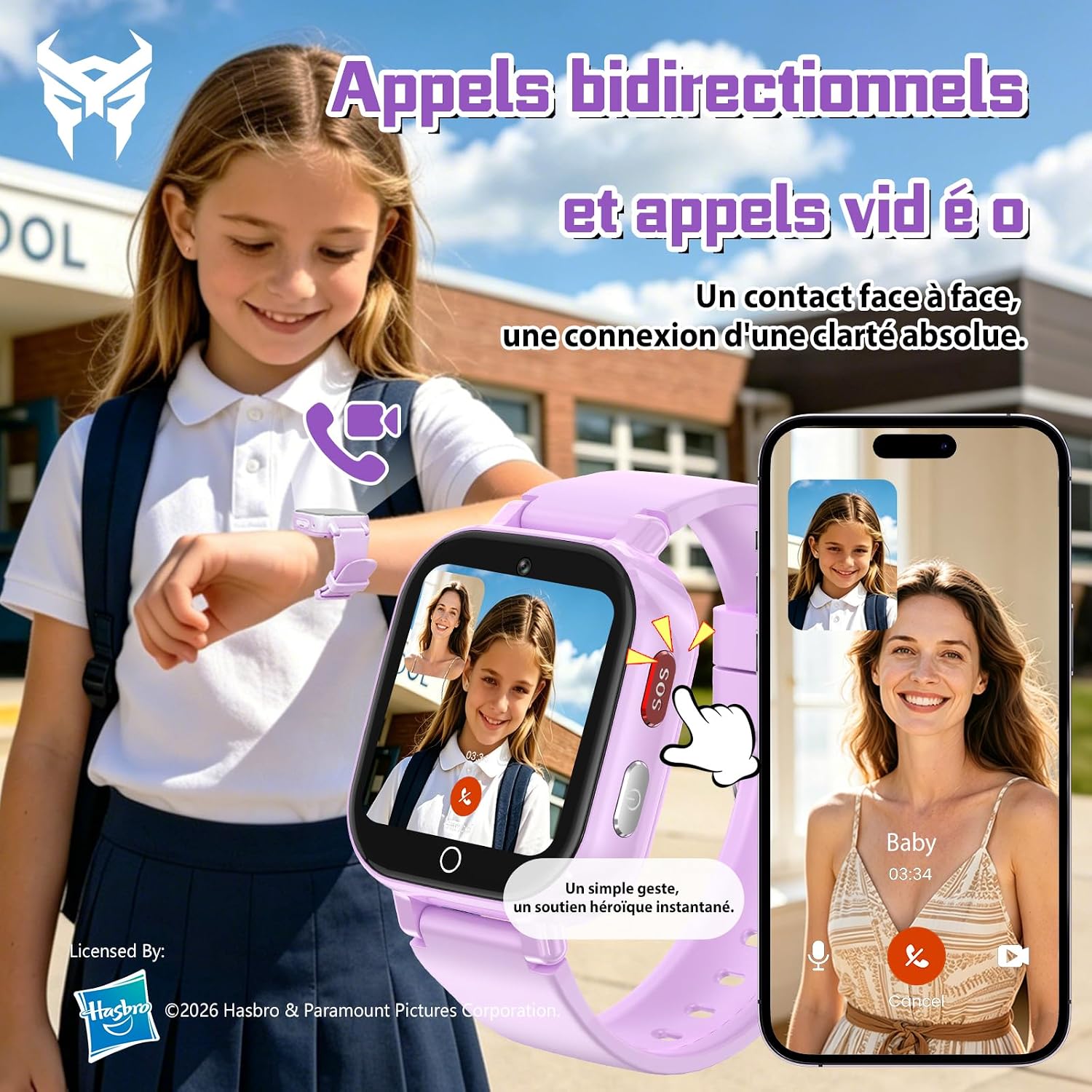 Detalle de Transformers 4G Kids Smart Watch with GPS Tracker (4G) for 4–12 Year Olds